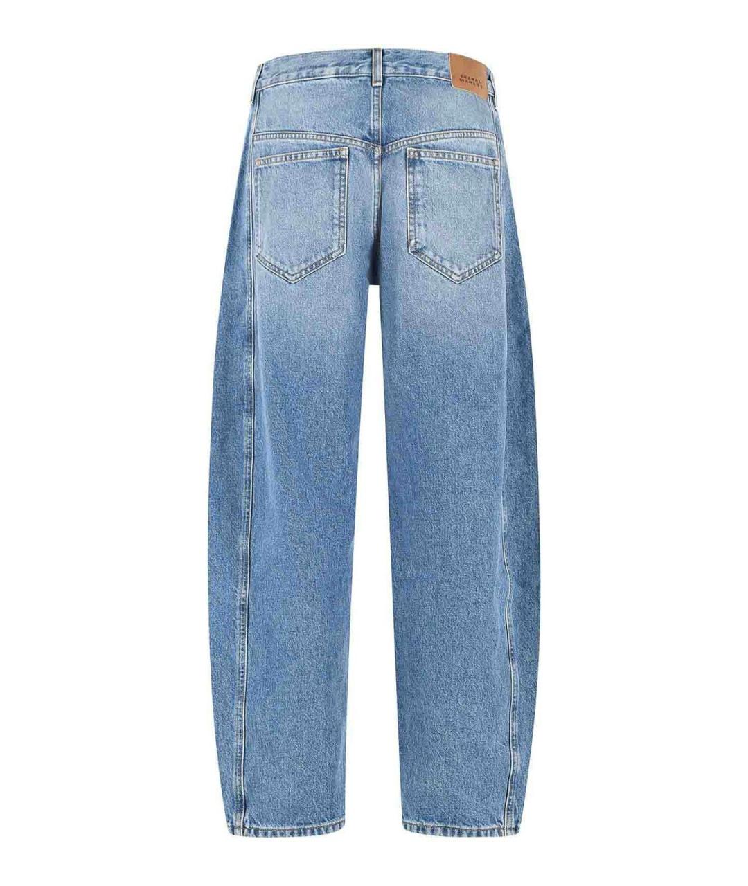 ISABEL MARANT Голубые хлопковые прямые джинсы, фото 2
