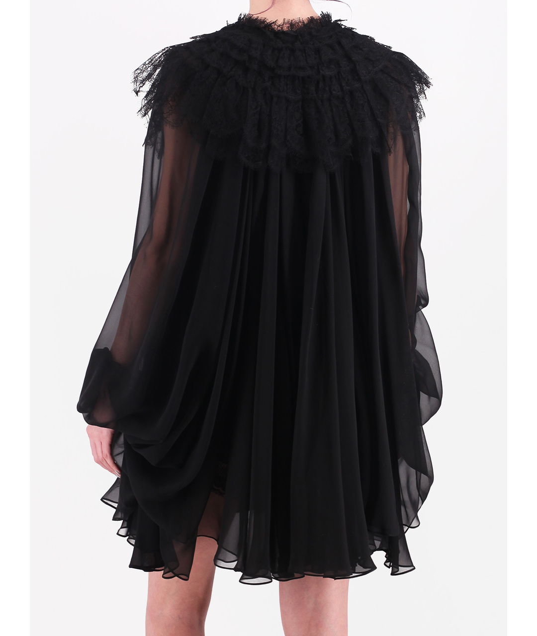 DOLCE&GABBANA Черное шелковое повседневное платье, фото 3