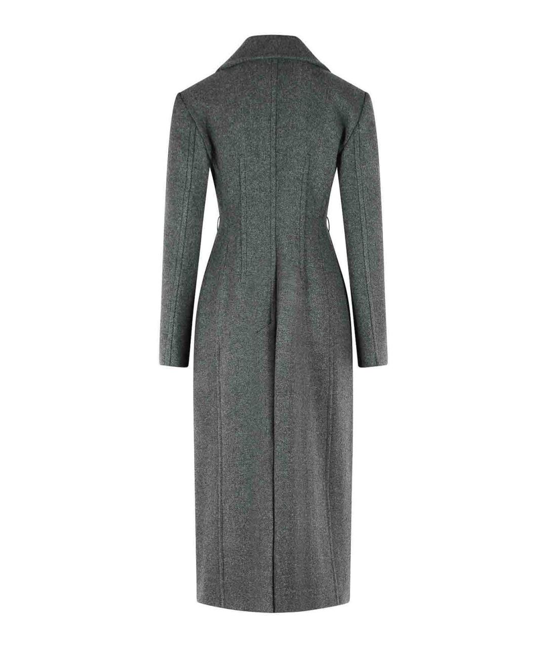 SPORTMAX Серое шерстяное пальто, фото 2