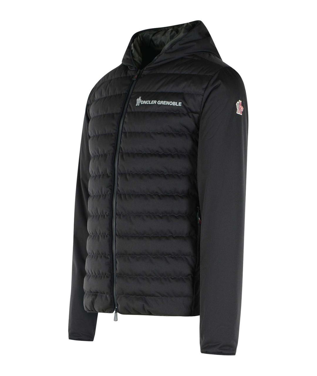 MONCLER Черный полиэстеровый пуховик, фото 3