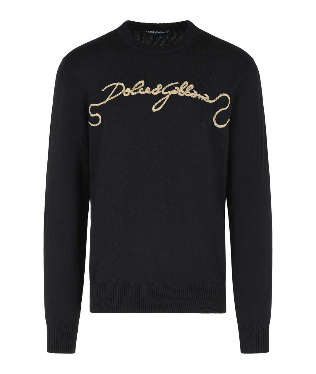 DOLCE&GABBANA Черный шерстяной джемпер / свитер, фото 1
