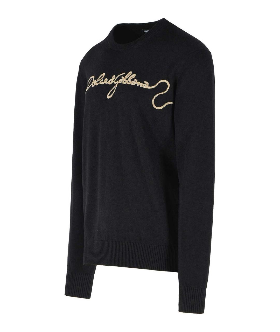 DOLCE&GABBANA Черный шерстяной джемпер / свитер, фото 3