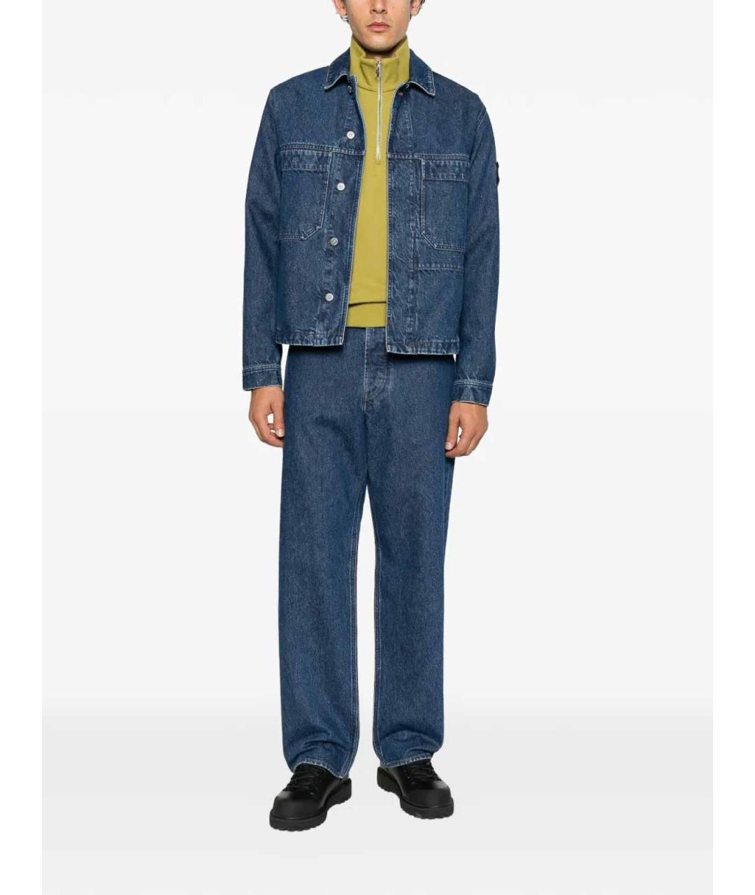 STONE ISLAND Синяя хлопковая куртка, фото 2