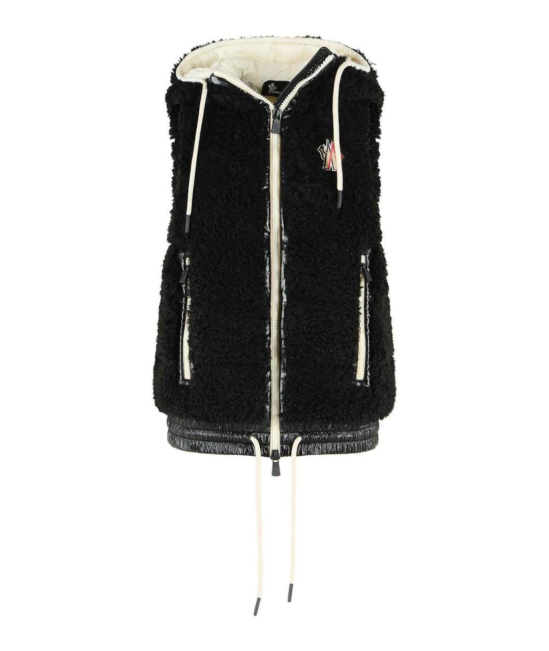 MONCLER Черный полиэстеровый жилет, фото 1