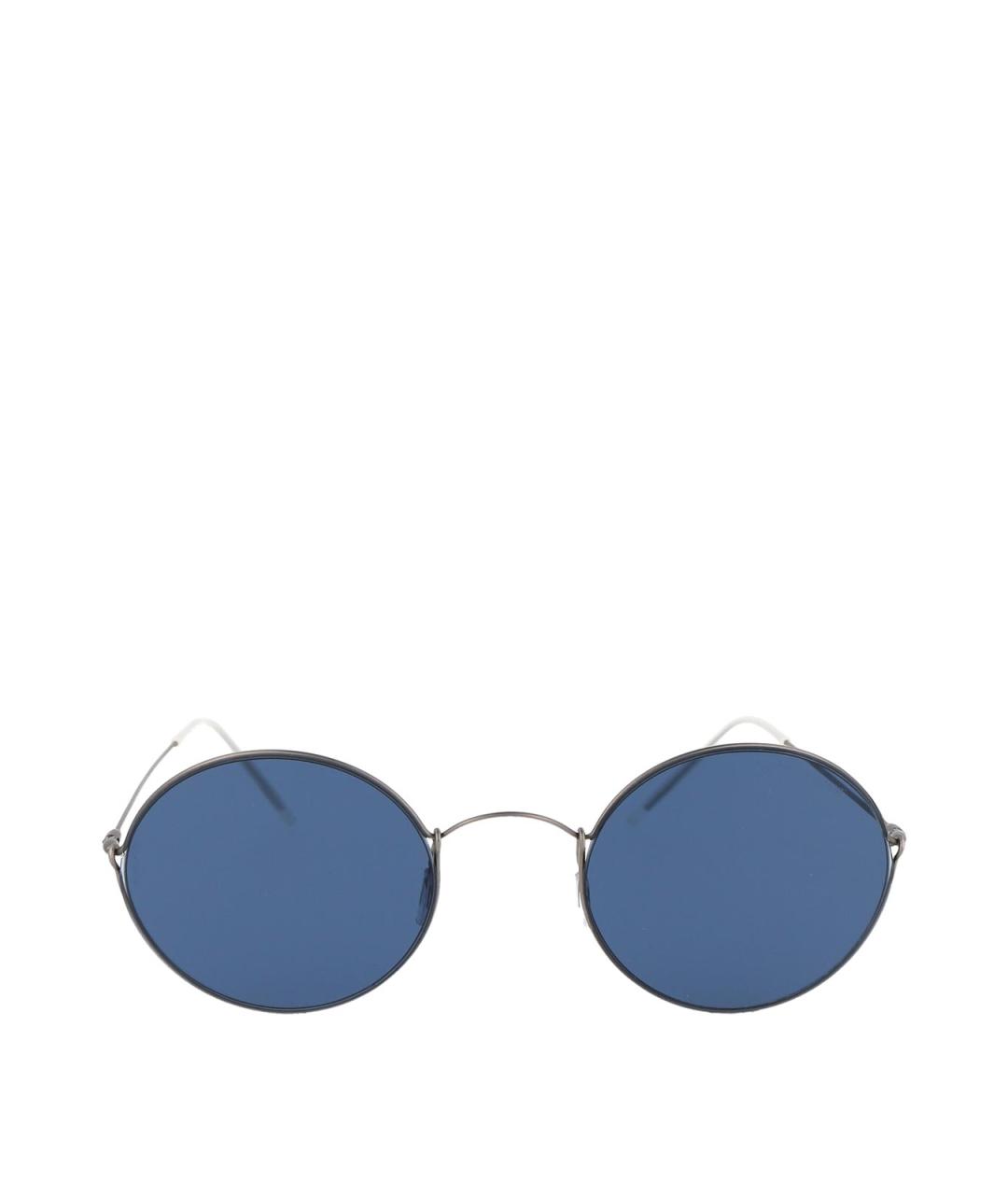 GIORGIO ARMANI Серебряные металлические солнцезащитные очки, фото 1