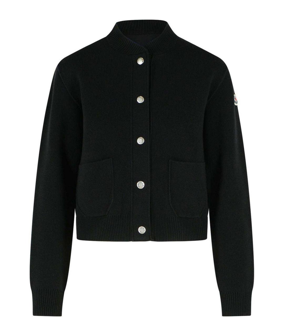 MONCLER Черный шерстяной кардиган, фото 1