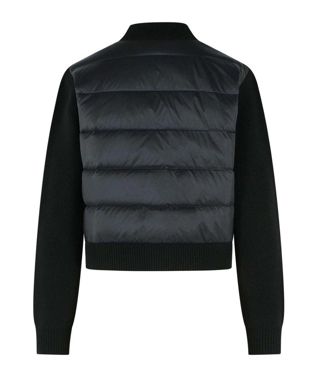 MONCLER Черный шерстяной кардиган, фото 2