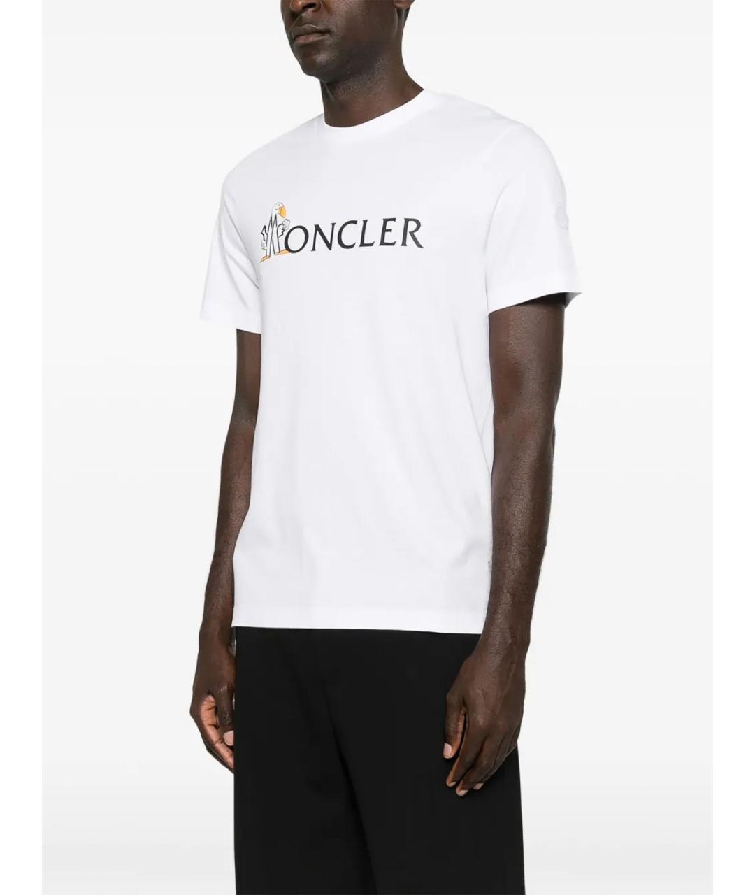 MONCLER Белая хлопковая футболка, фото 3