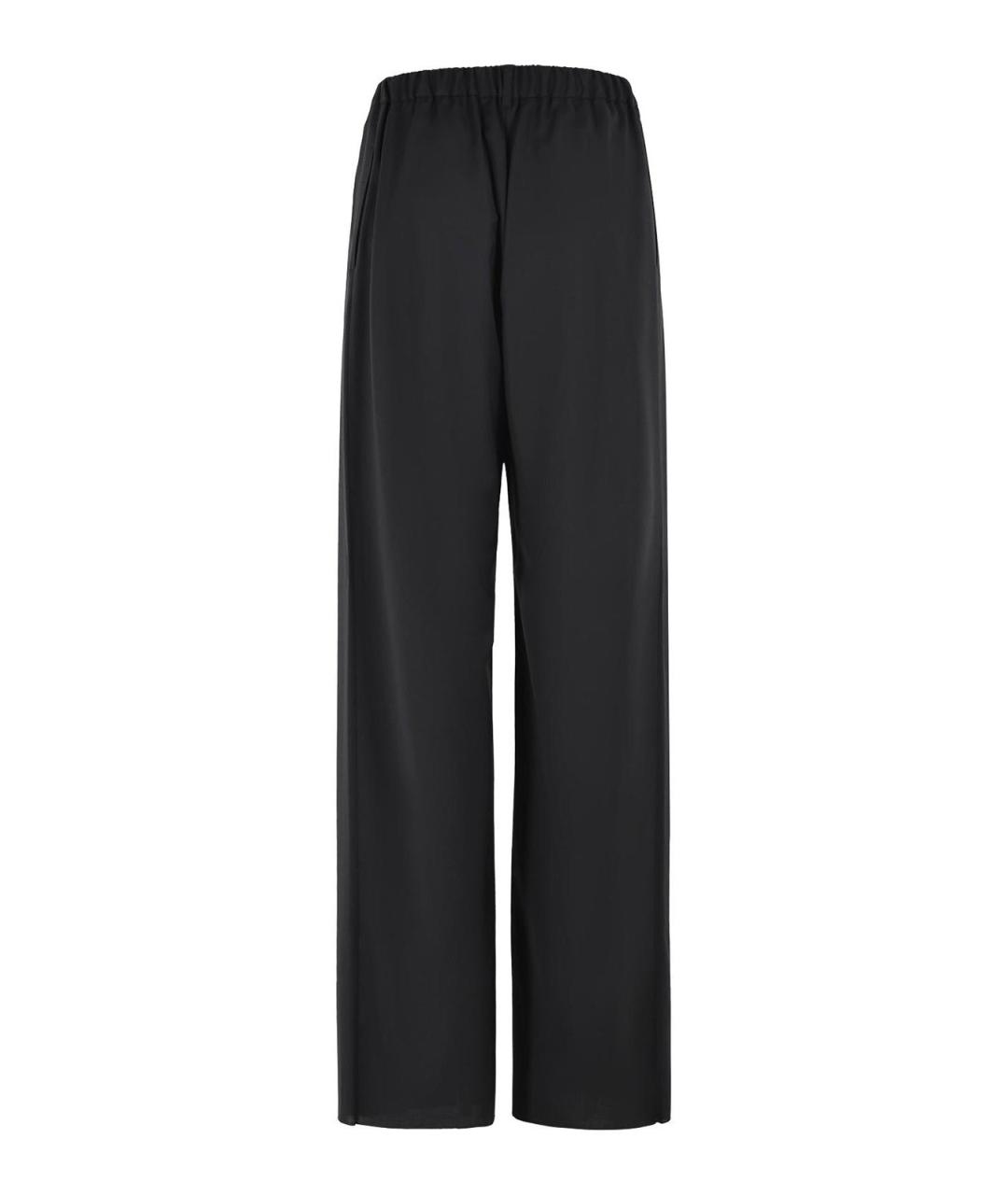 MAX MARA Черные шерстяные прямые брюки, фото 2