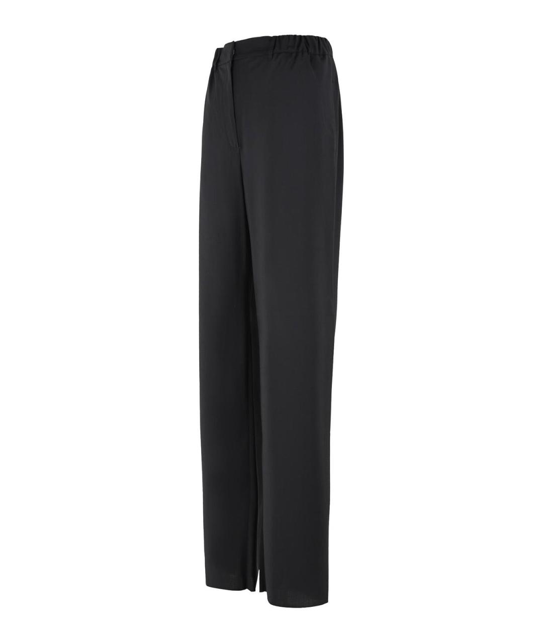 MAX MARA Черные шерстяные прямые брюки, фото 3