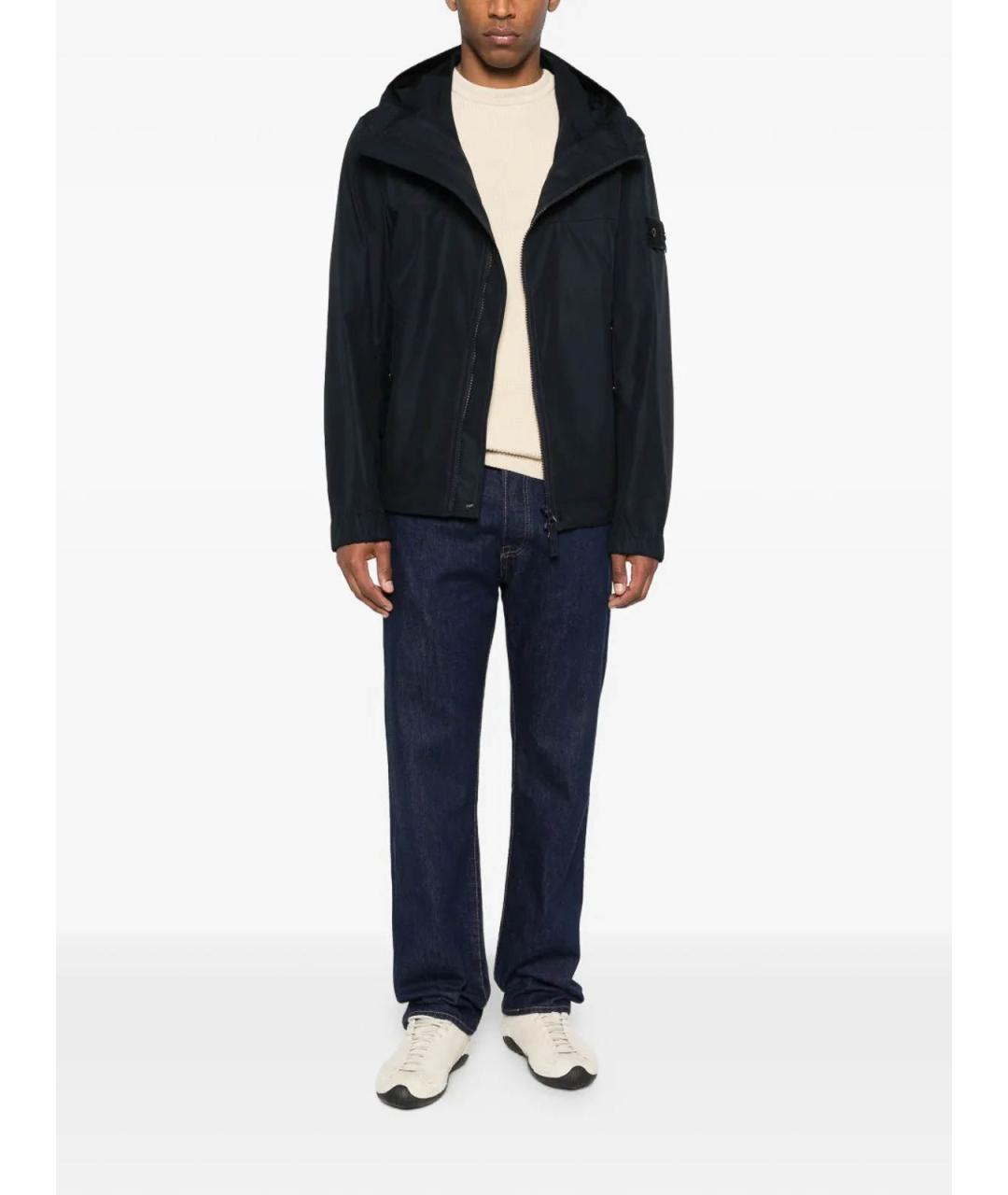 STONE ISLAND Темно-синяя полиамидовая куртка, фото 2