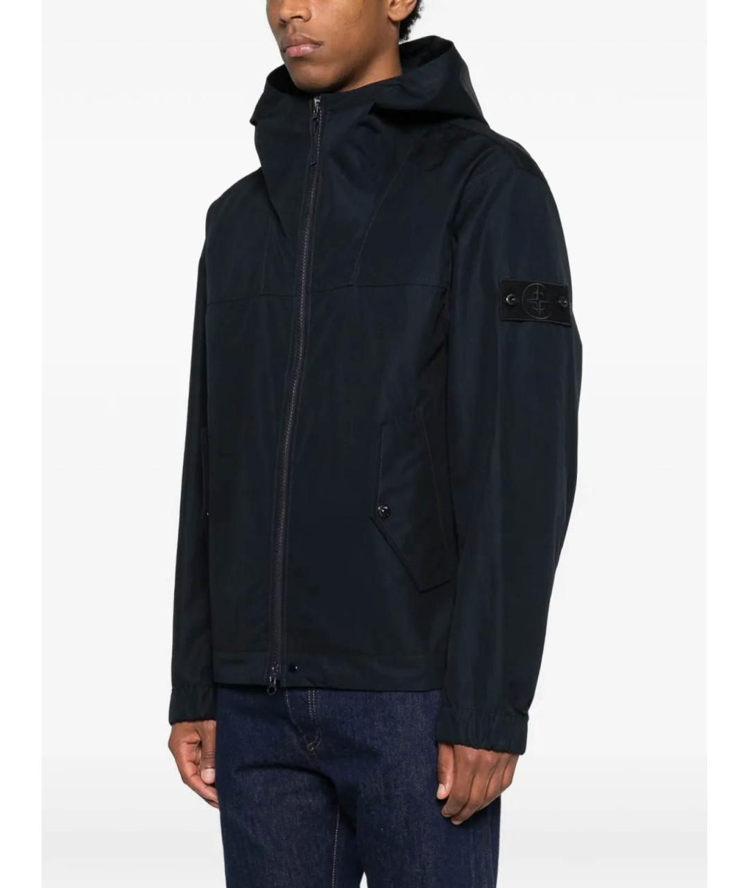 STONE ISLAND Темно-синяя полиамидовая куртка, фото 3
