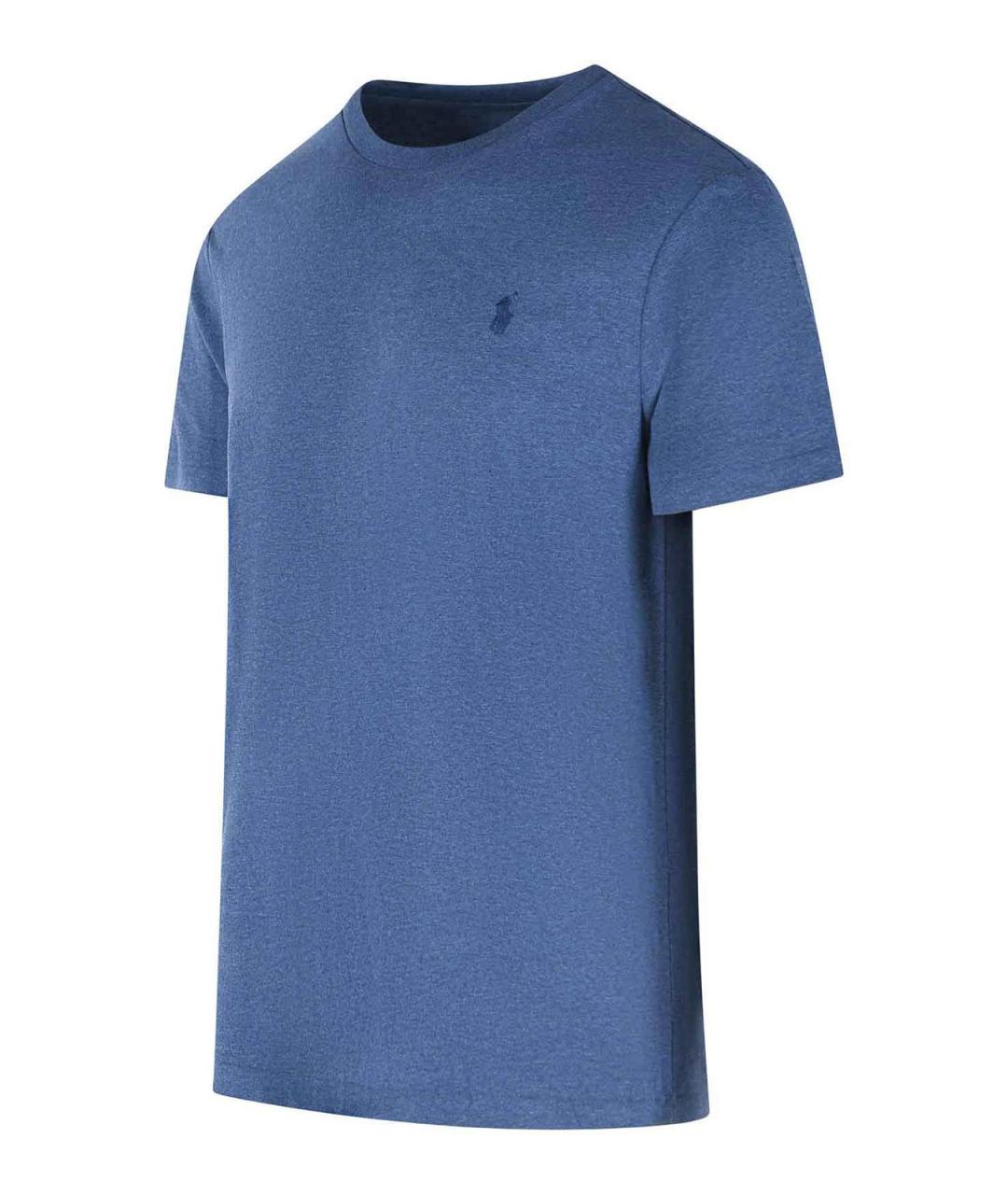 POLO RALPH LAUREN Синяя хлопковая футболка, фото 3