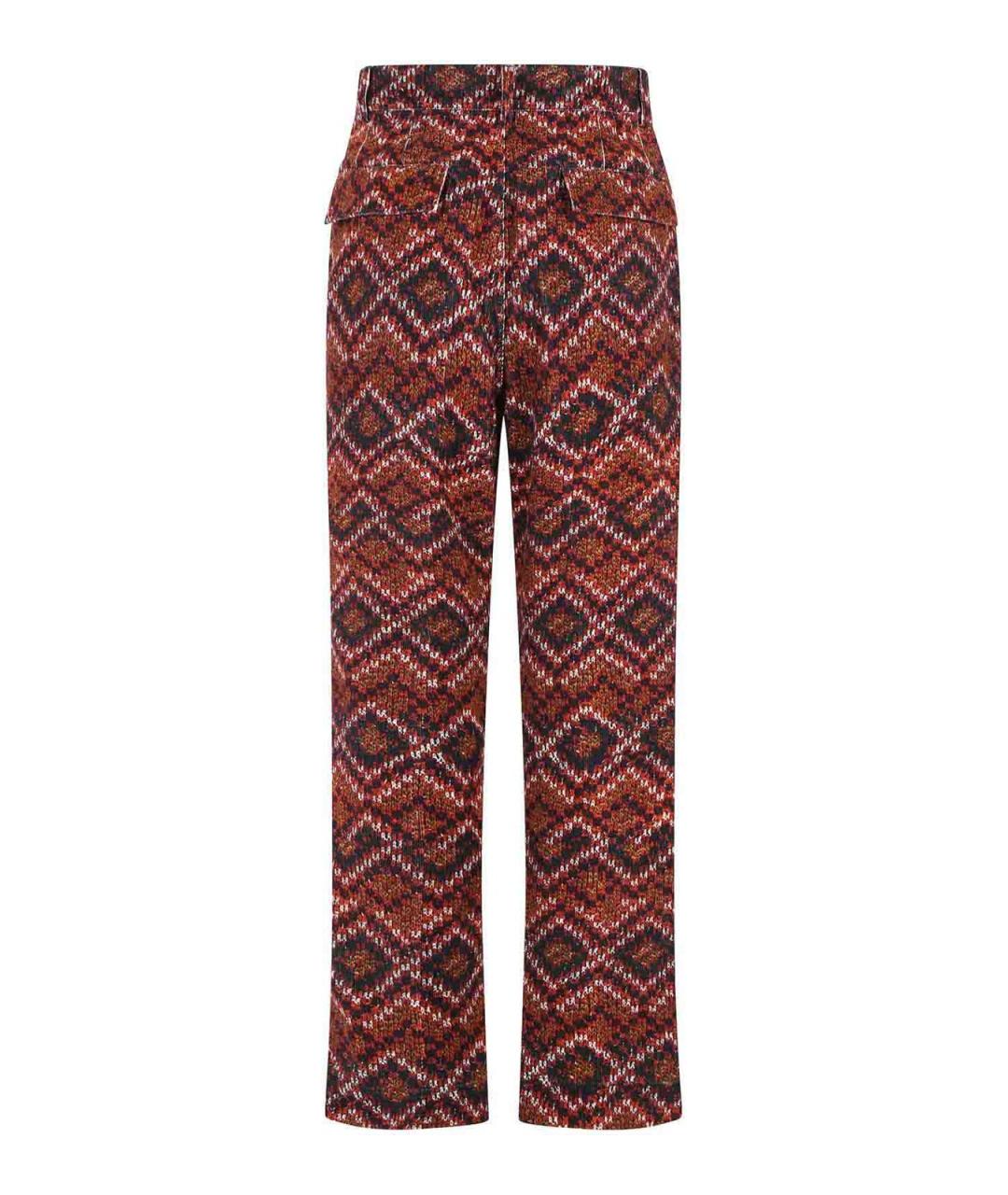 DRIES VAN NOTEN Мульти хлопковые повседневные брюки, фото 2