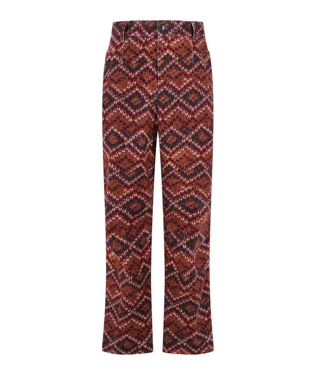 DRIES VAN NOTEN Мульти хлопковые повседневные брюки, фото 1