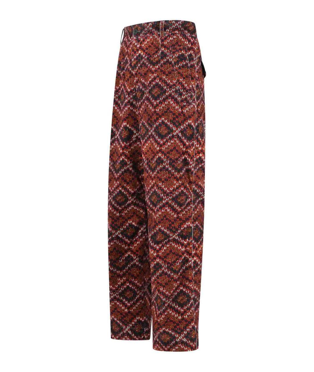 DRIES VAN NOTEN Мульти хлопковые повседневные брюки, фото 3