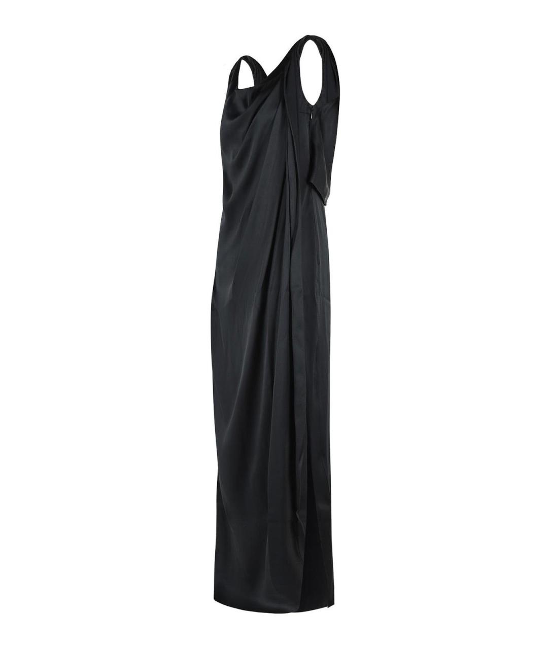 MAISON MARGIELA Черное шелковое коктейльное платье, фото 3