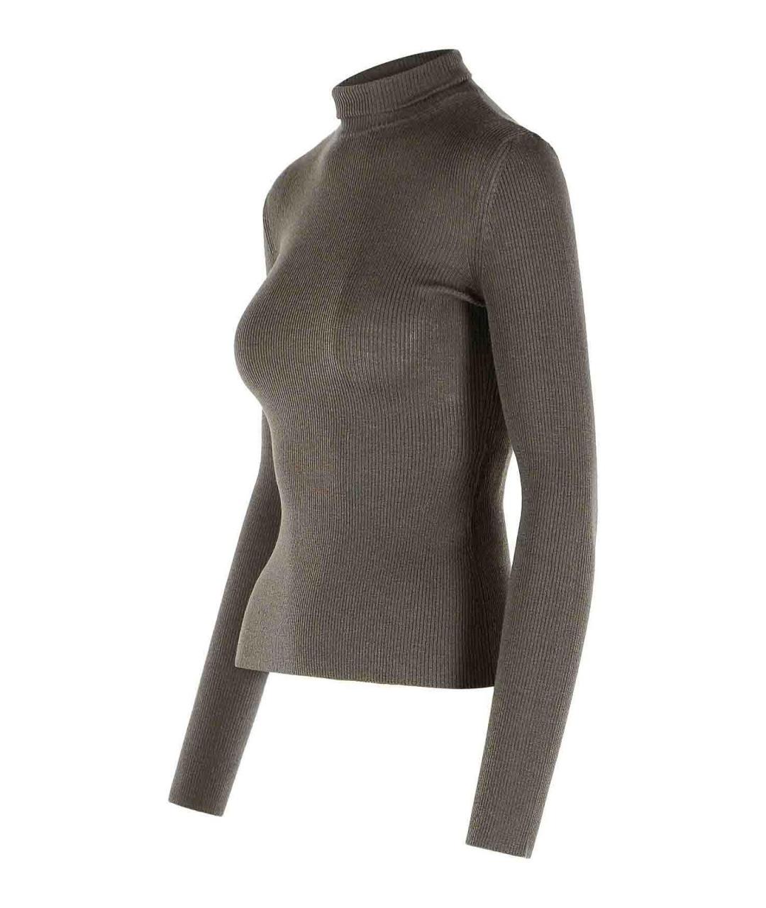 MAX MARA Коричневый шерстяной джемпер / свитер, фото 3
