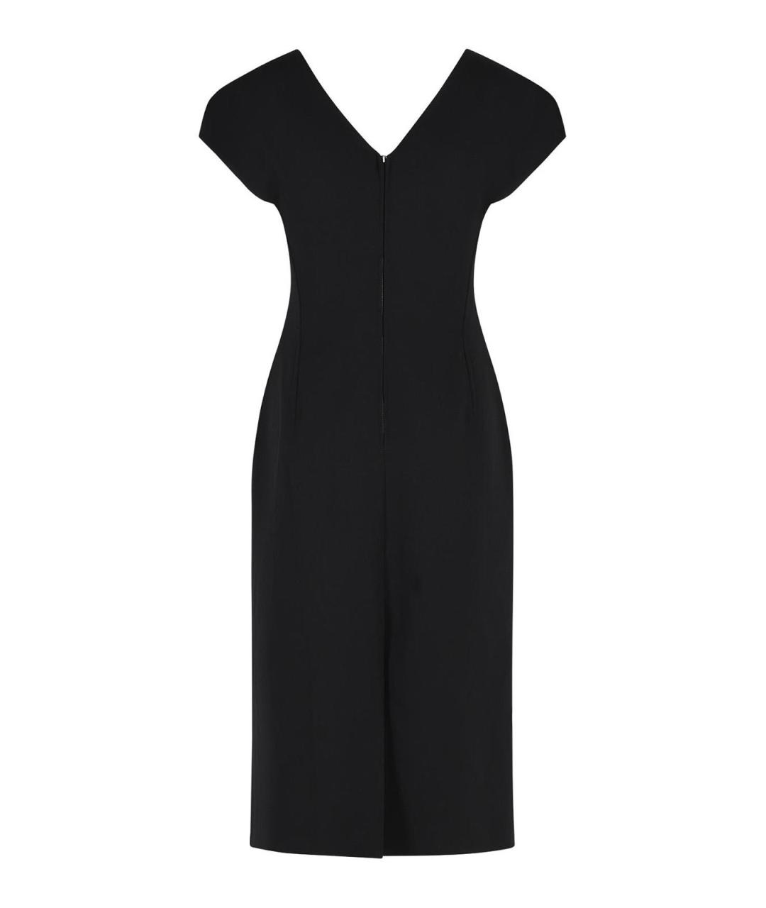 JIL SANDER Черное шерстяное повседневное платье, фото 2
