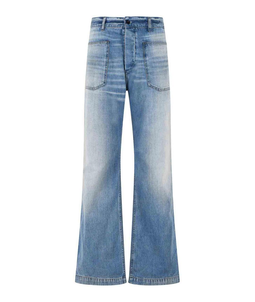 ACNE STUDIOS Синие хлопковые прямые джинсы, фото 1
