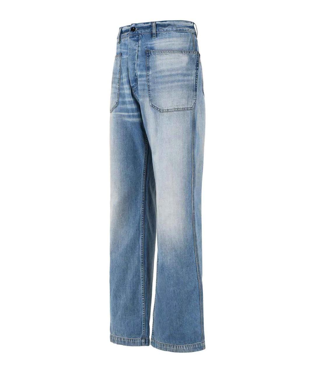 ACNE STUDIOS Синие хлопковые прямые джинсы, фото 3
