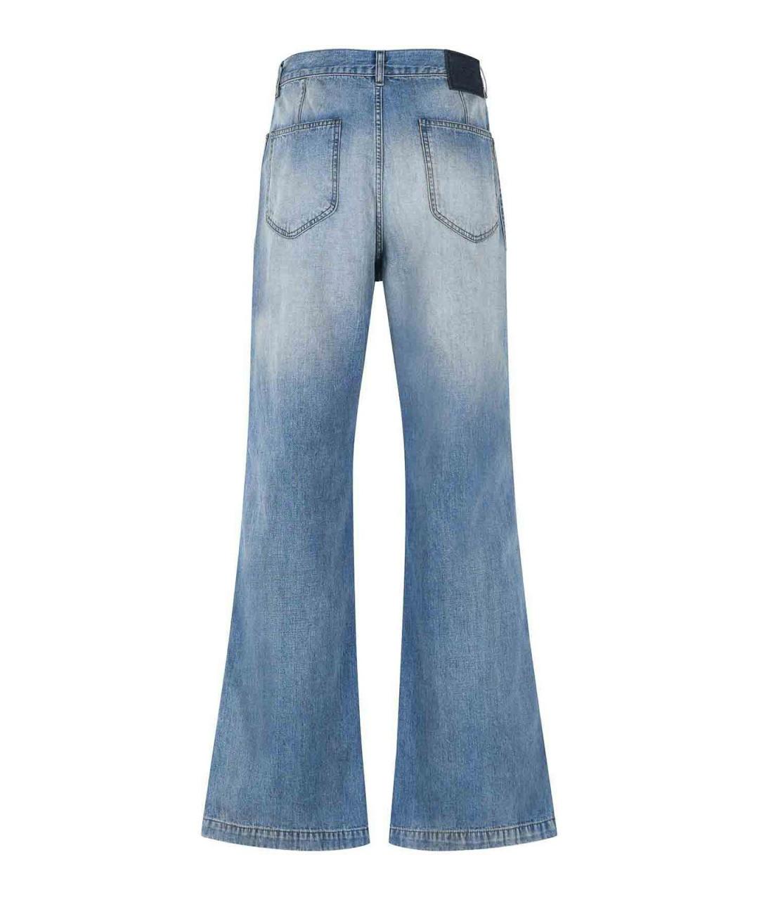 ACNE STUDIOS Синие хлопковые прямые джинсы, фото 2