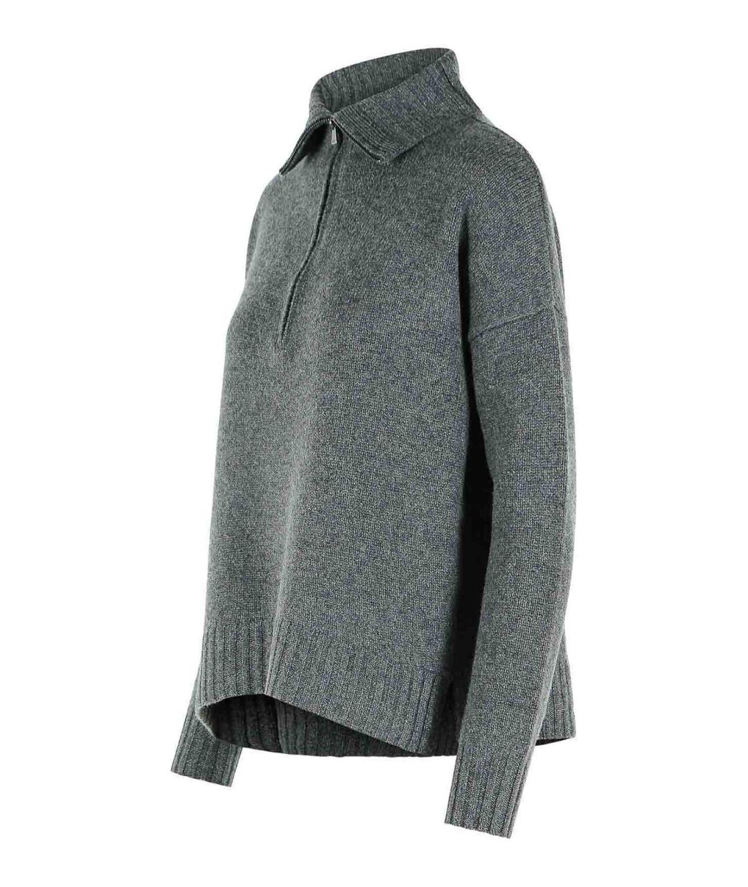 MAX MARA Серый кашемировый джемпер / свитер, фото 3