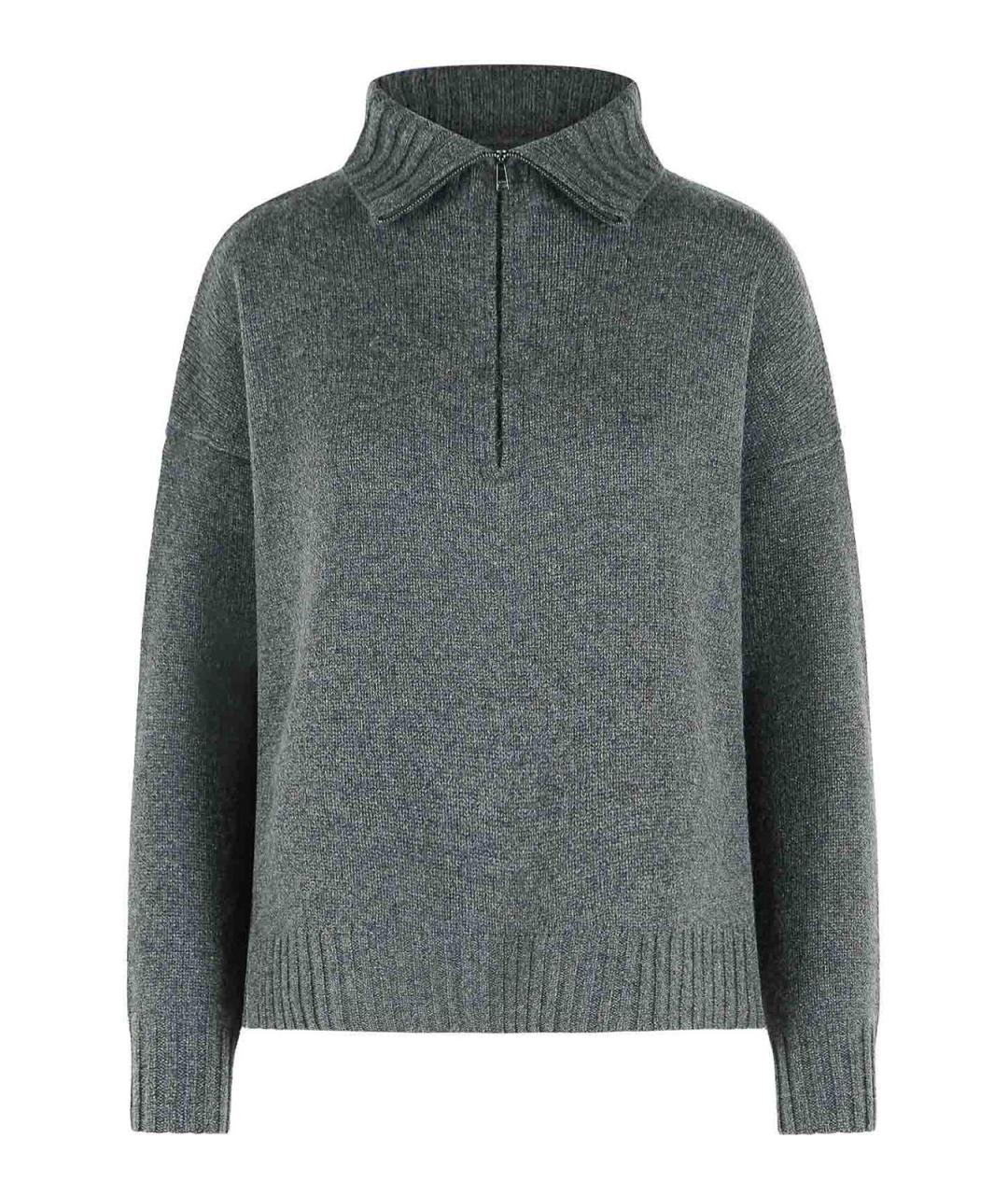 MAX MARA Серый кашемировый джемпер / свитер, фото 1