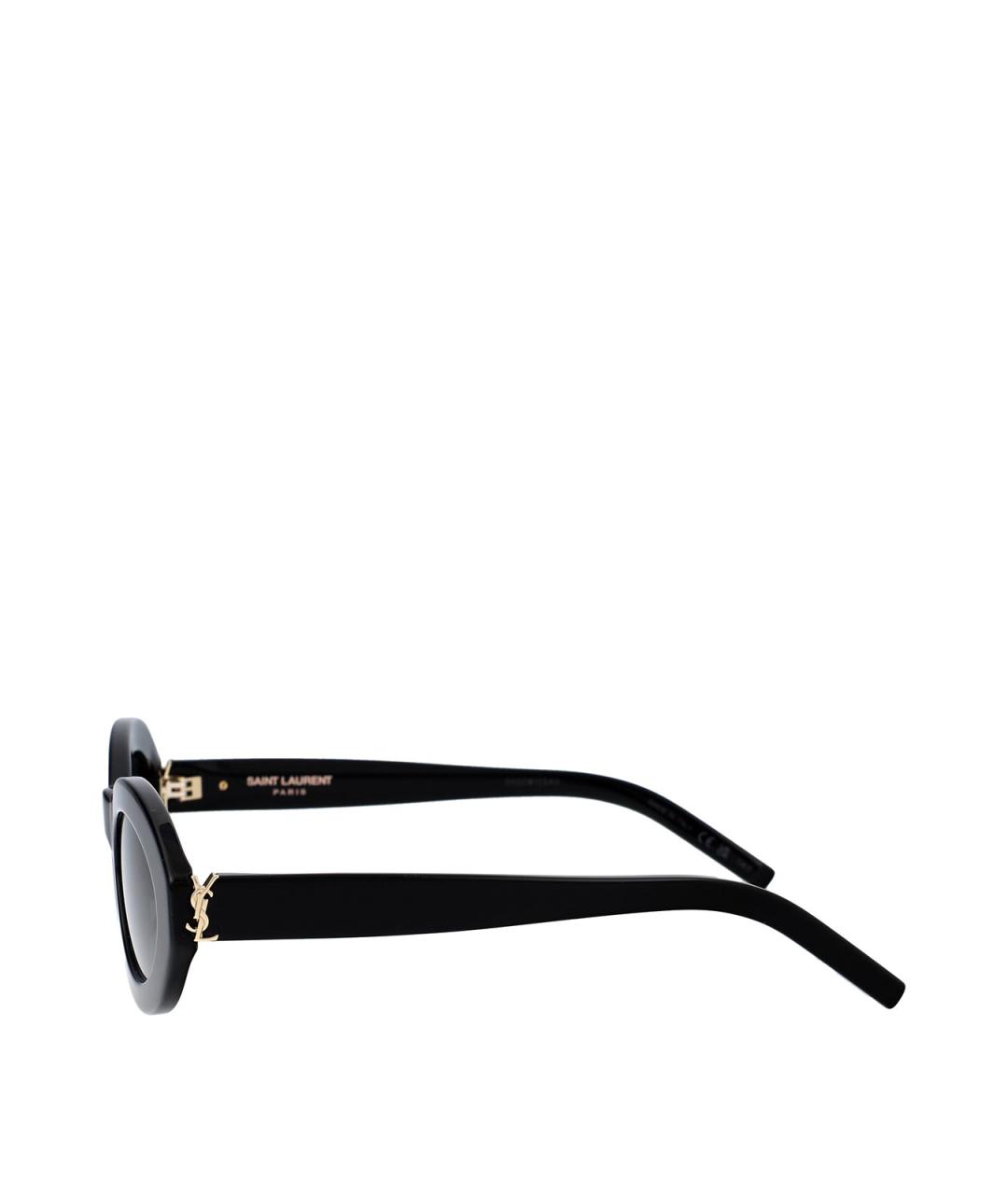 SAINT LAURENT Черные пластиковые солнцезащитные очки, фото 3