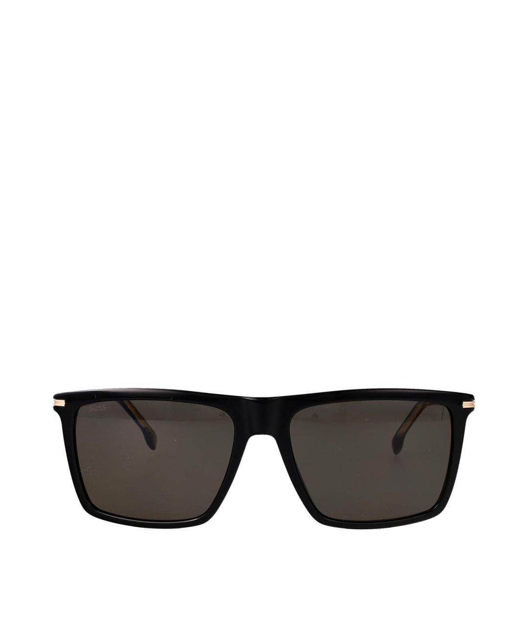 HUGO BOSS Черные пластиковые солнцезащитные очки, фото 1