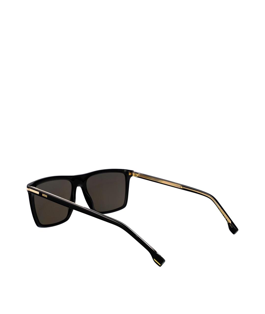 HUGO BOSS Черные пластиковые солнцезащитные очки, фото 4