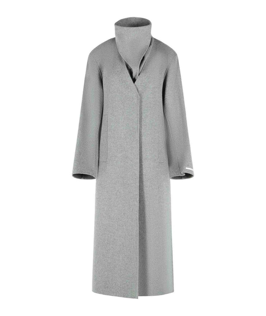 SPORTMAX Серое шерстяное пальто, фото 1