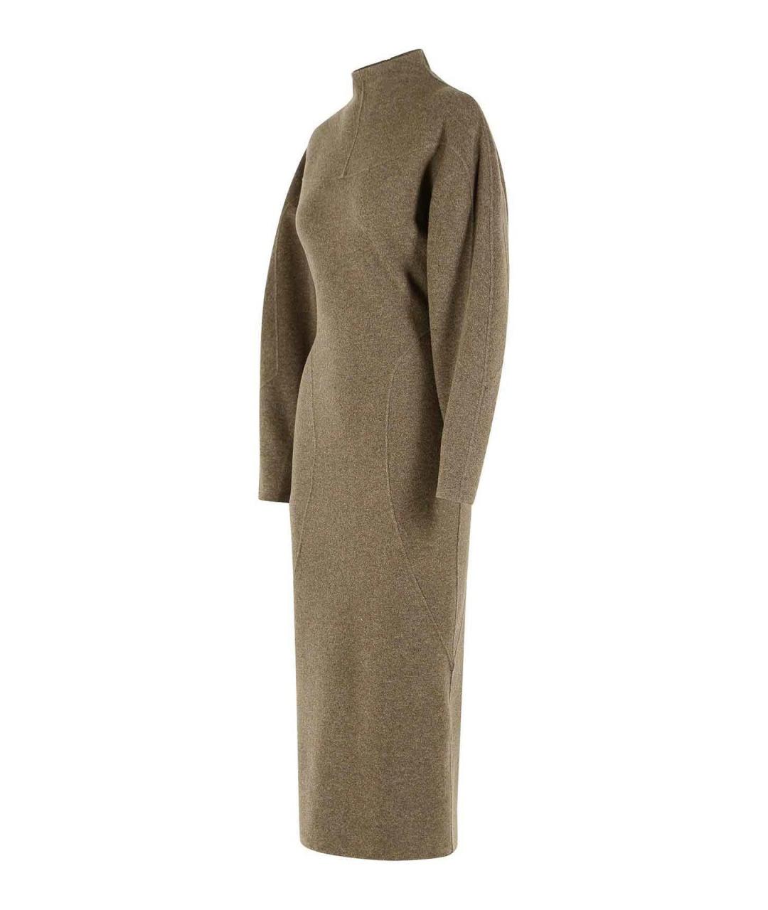 MAX MARA Коричневое шерстяное повседневное платье, фото 3
