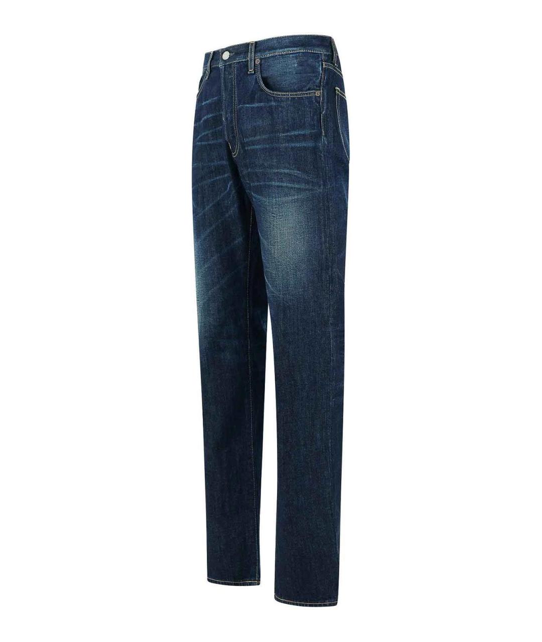 ACNE STUDIOS Синие хлопковые прямые джинсы, фото 3