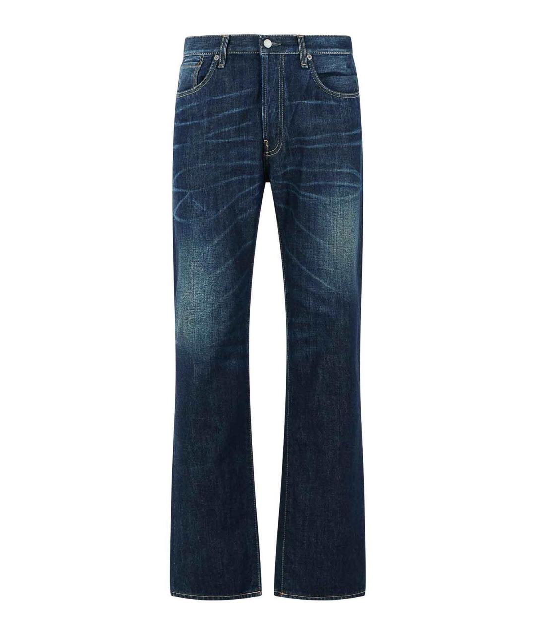 ACNE STUDIOS Синие хлопковые прямые джинсы, фото 1