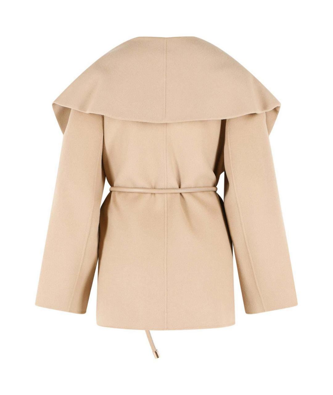 SPORTMAX Бежевое шерстяное пальто, фото 2