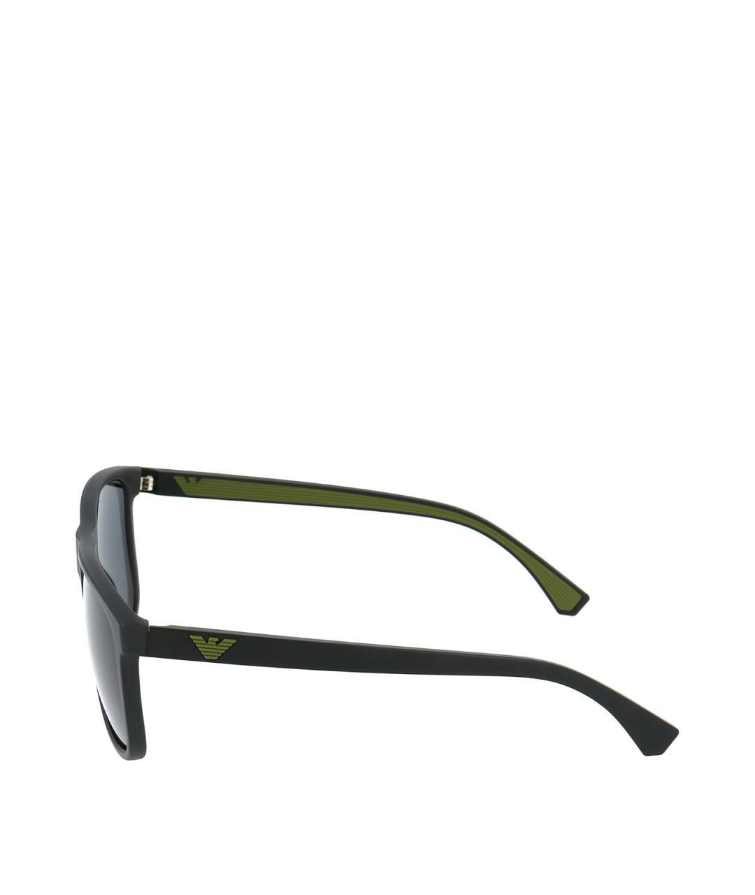 EMPORIO ARMANI Черные пластиковые солнцезащитные очки, фото 3