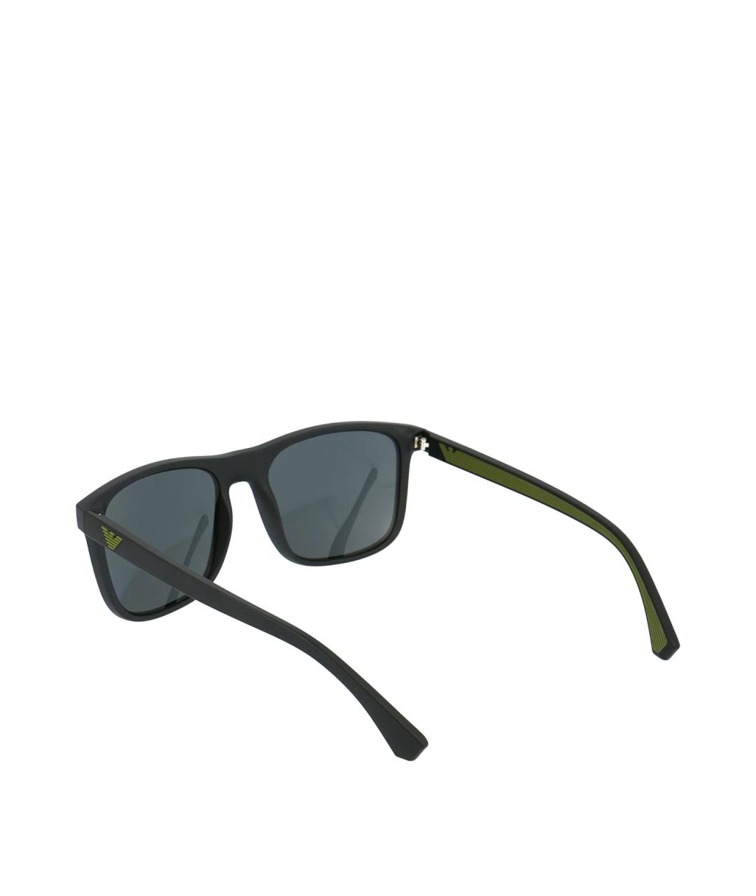EMPORIO ARMANI Черные пластиковые солнцезащитные очки, фото 4