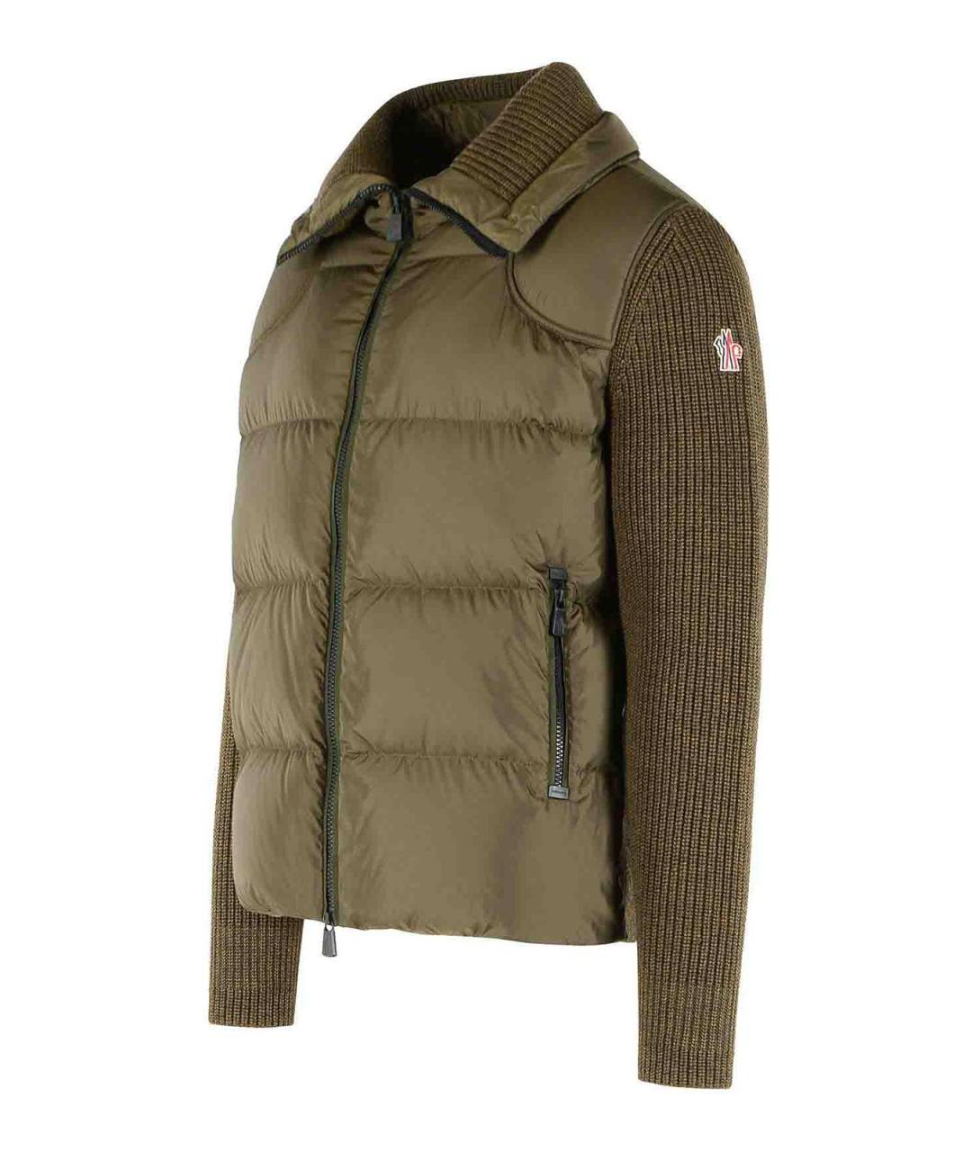 MONCLER Зеленый шерстяной кардиган, фото 3