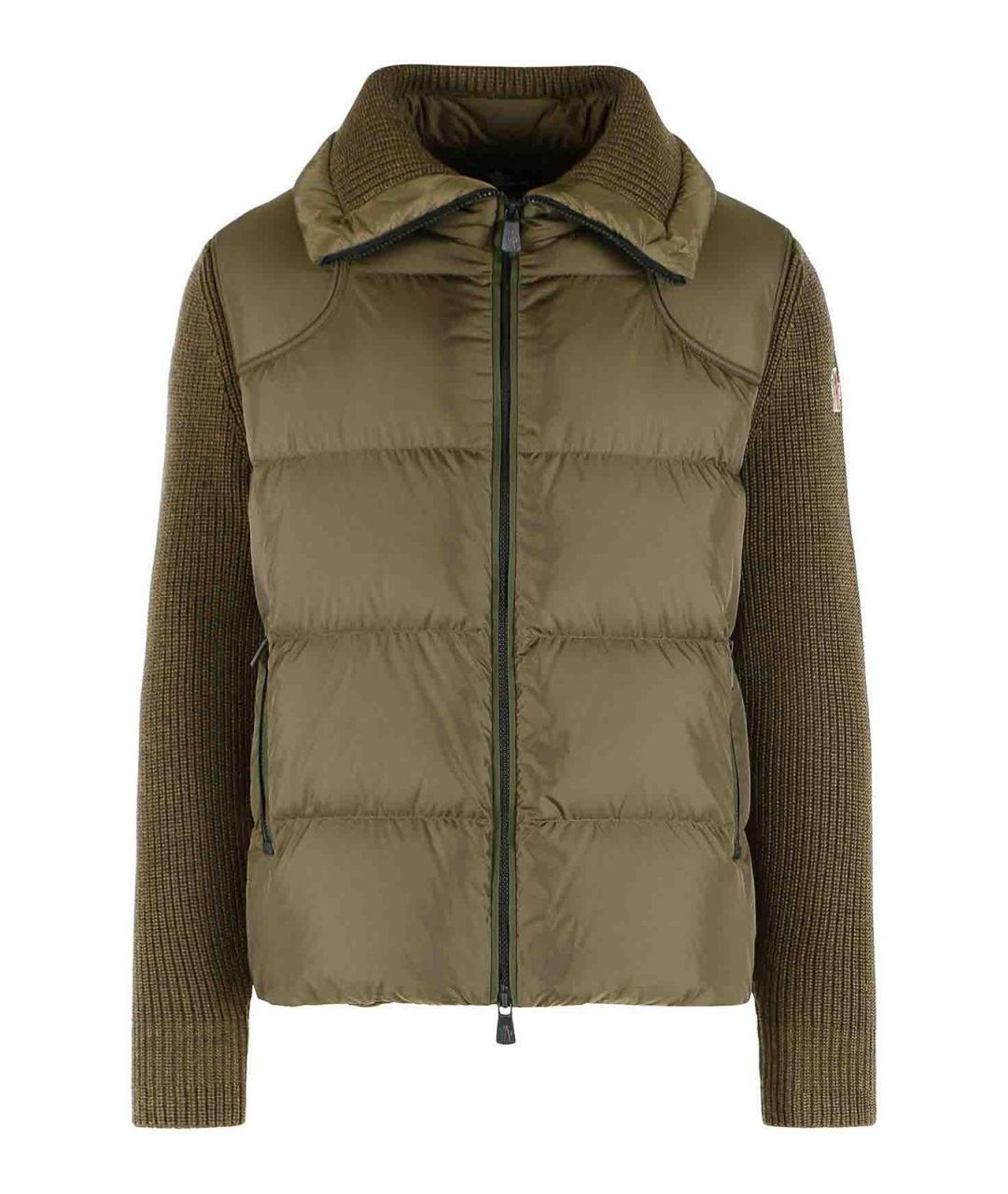 MONCLER Зеленый шерстяной кардиган, фото 1