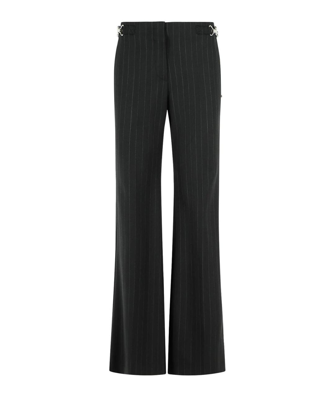 SPORTMAX Черные шерстяные прямые брюки, фото 1
