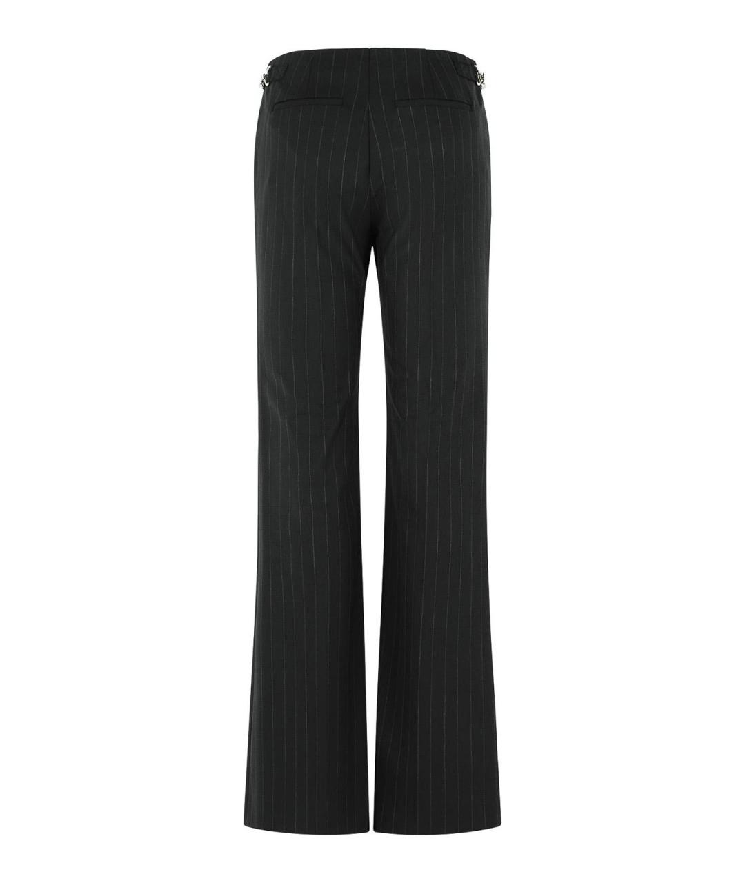 SPORTMAX Черные шерстяные прямые брюки, фото 2