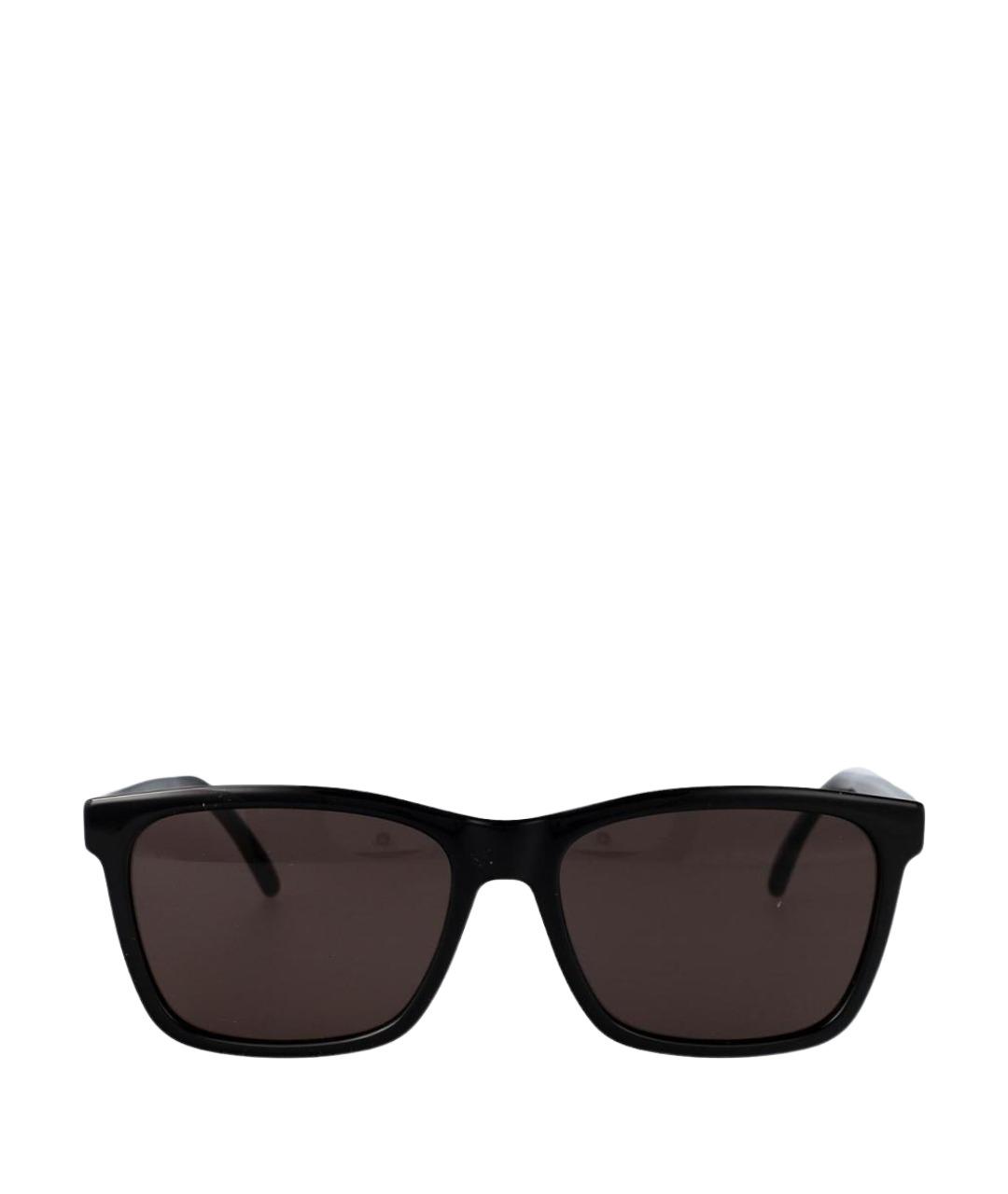 SAINT LAURENT Черные пластиковые солнцезащитные очки, фото 1