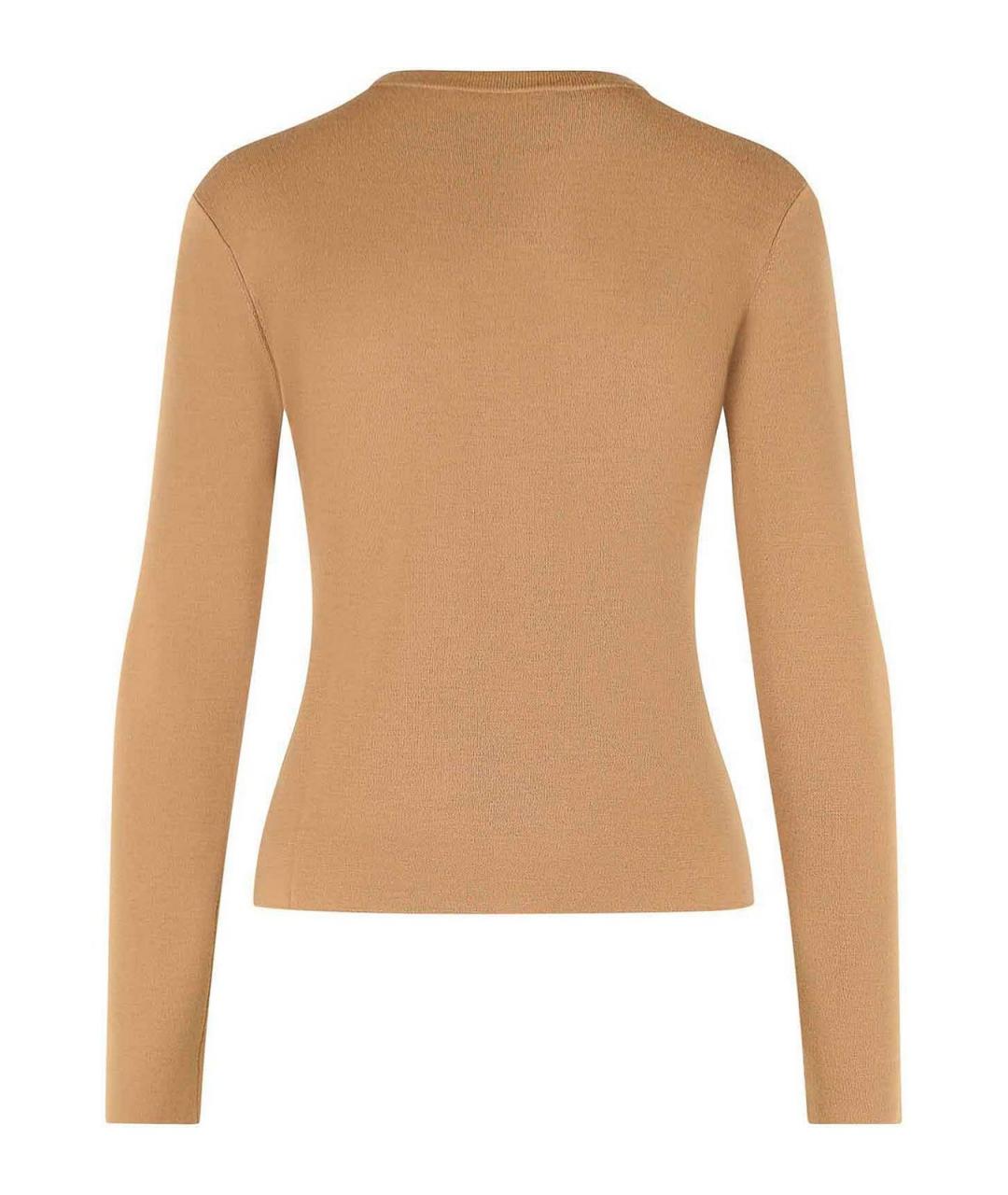 MAX MARA Коричневый шерстяной джемпер / свитер, фото 2