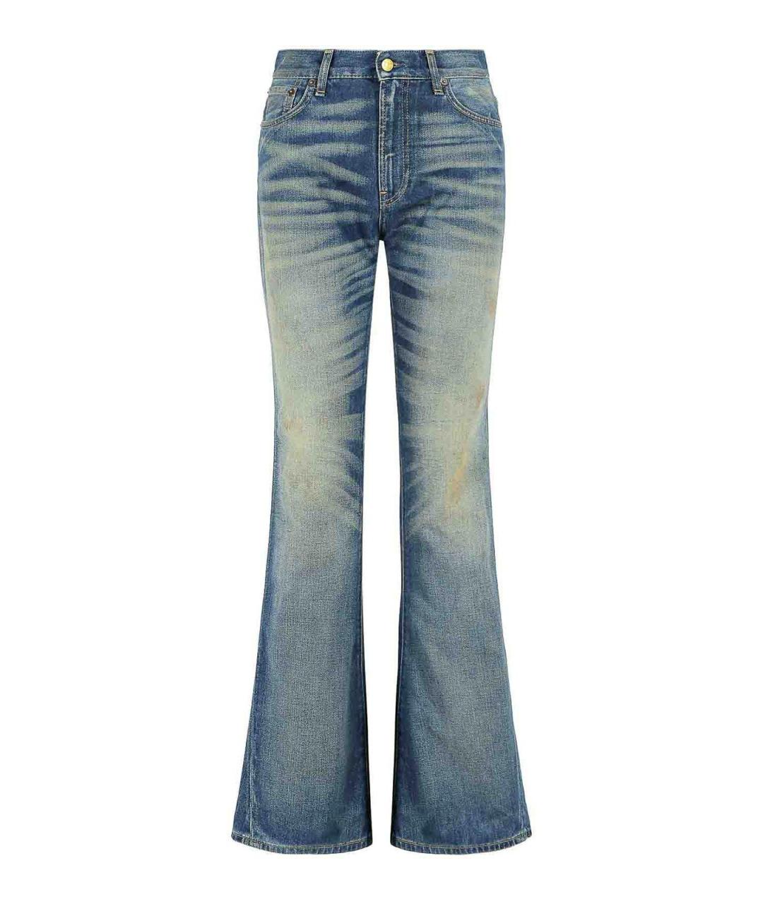 ACNE STUDIOS Голубые хлопковые джинсы клеш, фото 1