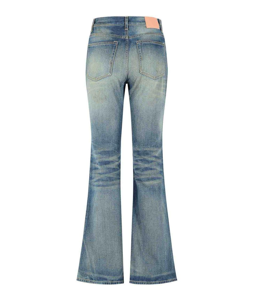 ACNE STUDIOS Голубые хлопковые джинсы клеш, фото 2