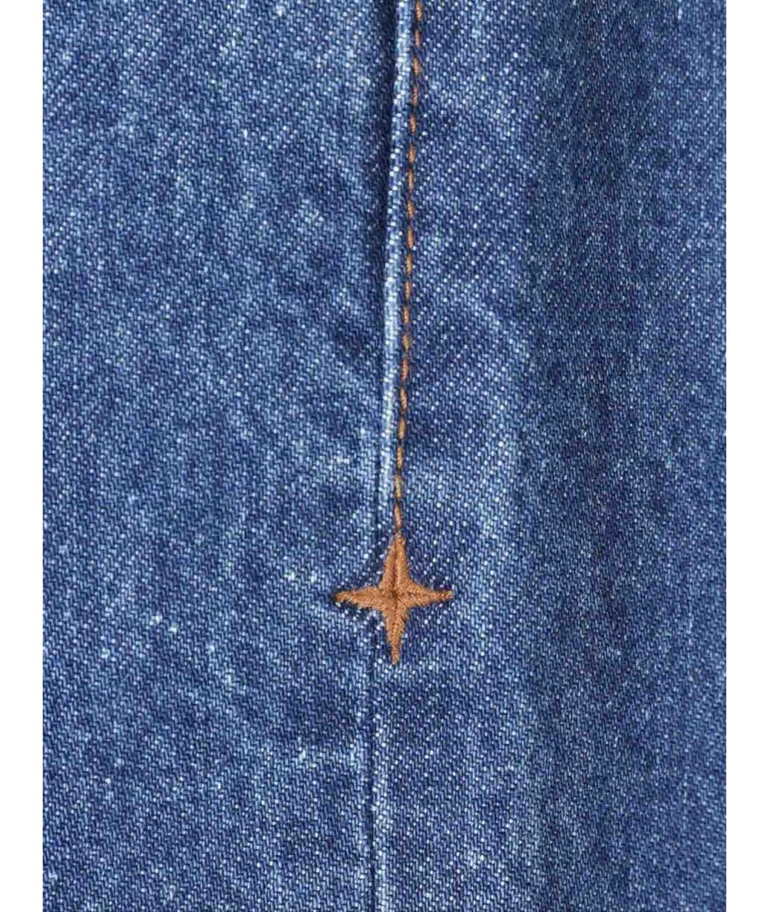 STONE ISLAND Синие хлопковые прямые джинсы, фото 3