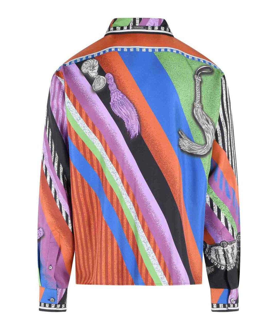 VERSACE Мульти шелковая кэжуал рубашка, фото 2