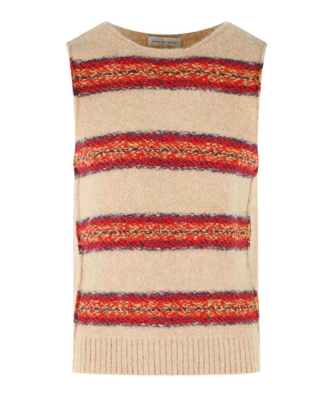 DRIES VAN NOTEN Бежевая шерстяная жилетка, фото 1