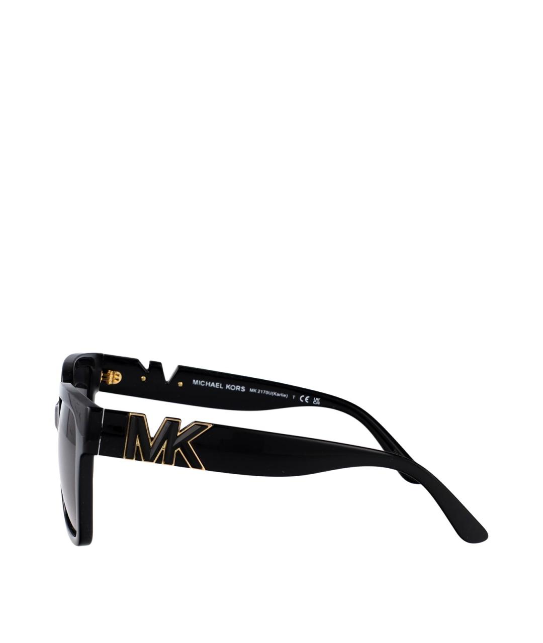 MICHAEL KORS Черные пластиковые солнцезащитные очки, фото 3